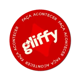 Sticker circular Faça Acontecer com o logo Gliffy