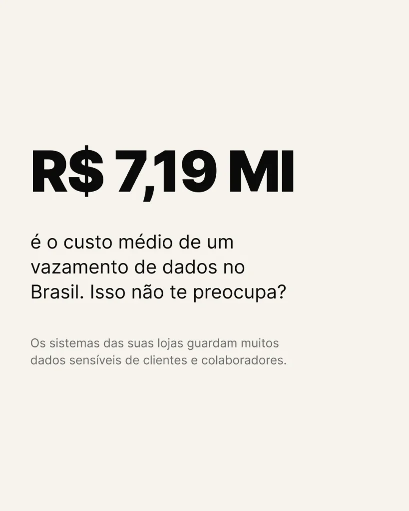 Slide do Founder Led Growth: R$ 7,19 mi é o custo médio de um vazamento de dados no Brasil. Isso não te preocupa?